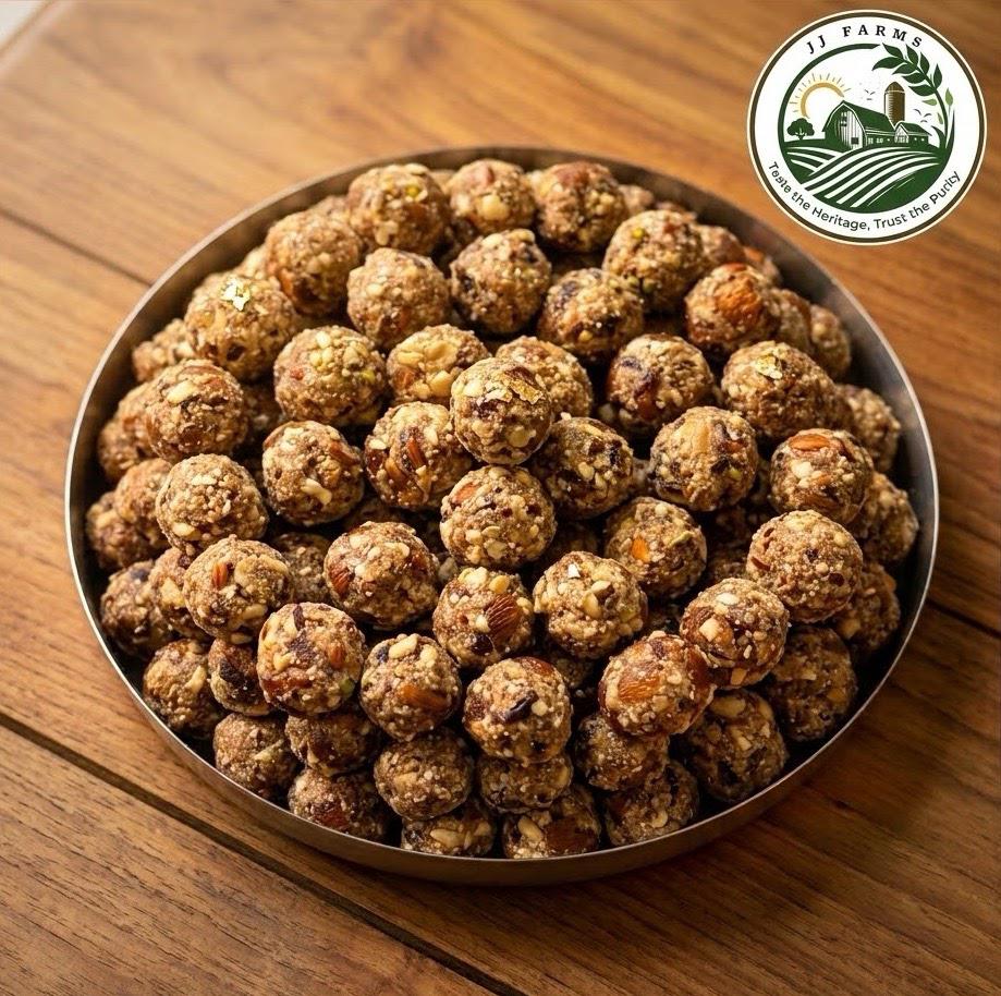 Natural Sugar-Free Dry Fruit Ladoo | Khajur & Anjeer Energy Balls (No Added Sugar, Honey or Jaggery)